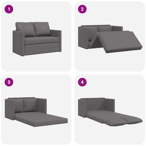 Graues Bodensofa mit Schlaffunktion