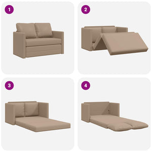 Bodensofa mit Schlaffunktion Cappuccino