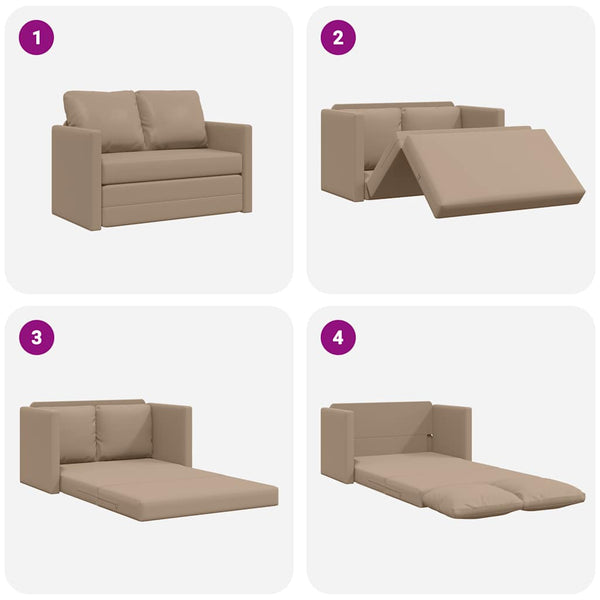 Bodensofa mit Schlaffunktion Cappuccino