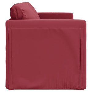 Weinrotes Bodensofa mit Schlaffunktion
