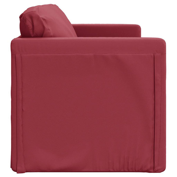 Weinrotes Bodensofa mit Schlaffunktion