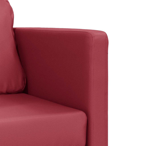 Weinrotes Bodensofa mit Schlaffunktion