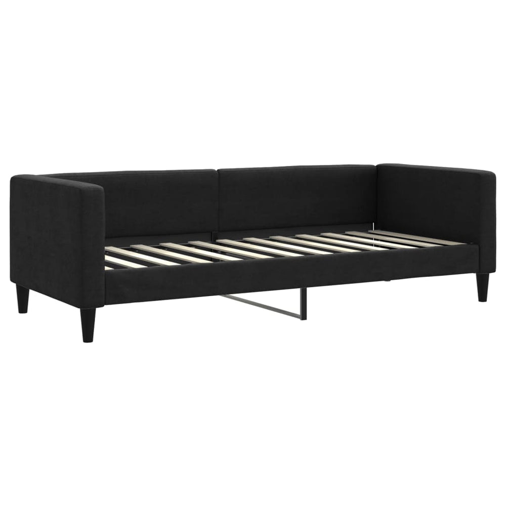 Schwarzes Tagesbett 80x200 cm Stoff