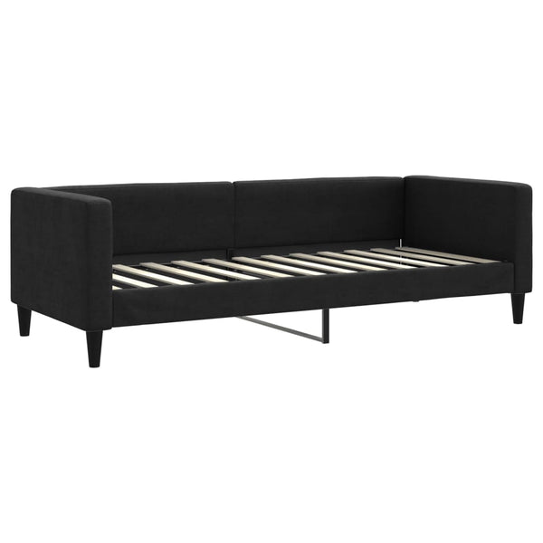 Schwarzes Tagesbett 80x200 cm Stoff