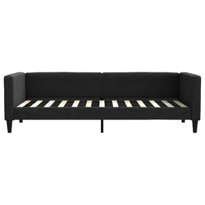 Schwarzes Tagesbett 80x200 cm Stoff