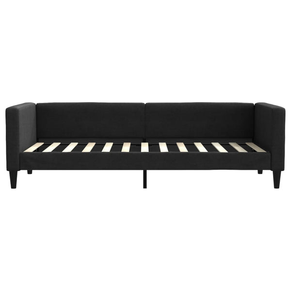 Schwarzes Tagesbett 80x200 cm Stoff