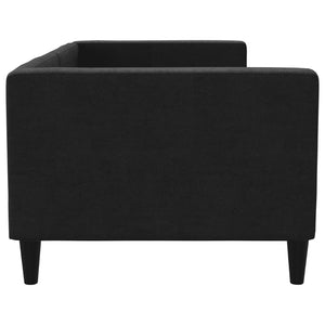 Schwarzes Tagesbett 80x200 cm Stoff