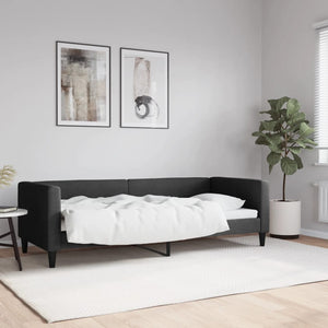 Schwarzes Tagesbett 80x200 cm Stoff