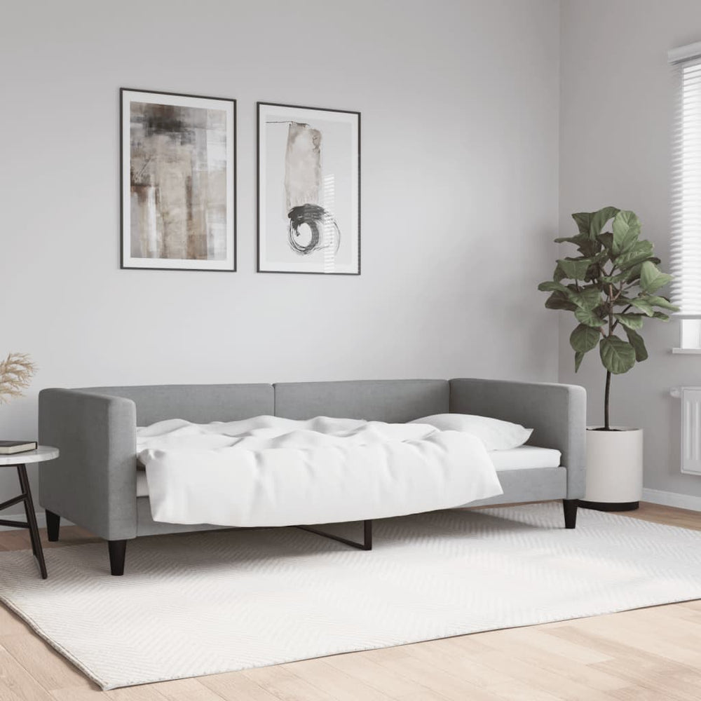 Tagesbett Hellgrau 90x200 cm