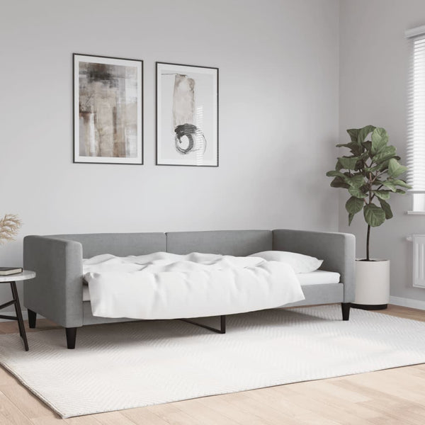 Tagesbett Hellgrau 90x200 cm