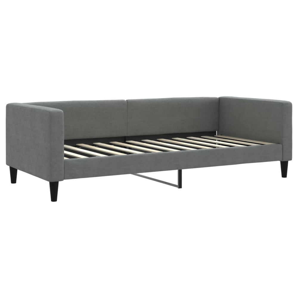 Tagesbett Dunkelgrau 90x200 cm Stoff