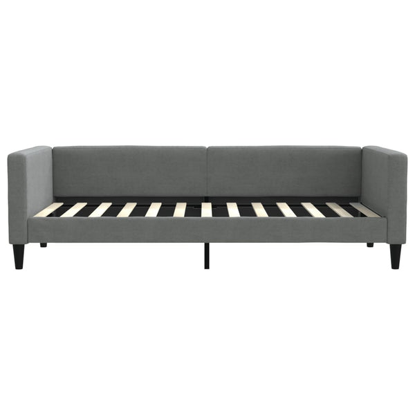 Tagesbett Dunkelgrau 90x200 cm Stoff