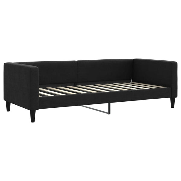 Schwarzes Tagesbett 90x200 cm Stoff