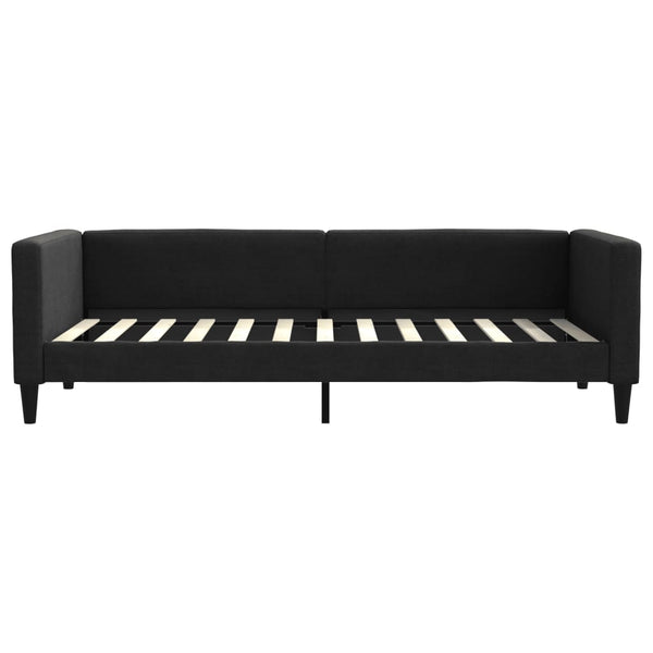 Schwarzes Tagesbett 90x200 cm Stoff