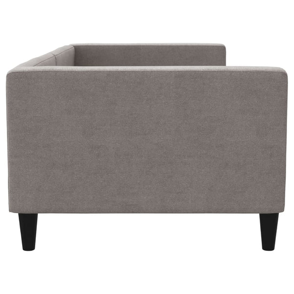 Tagesbett Taupe Stoff 90x200 cm
