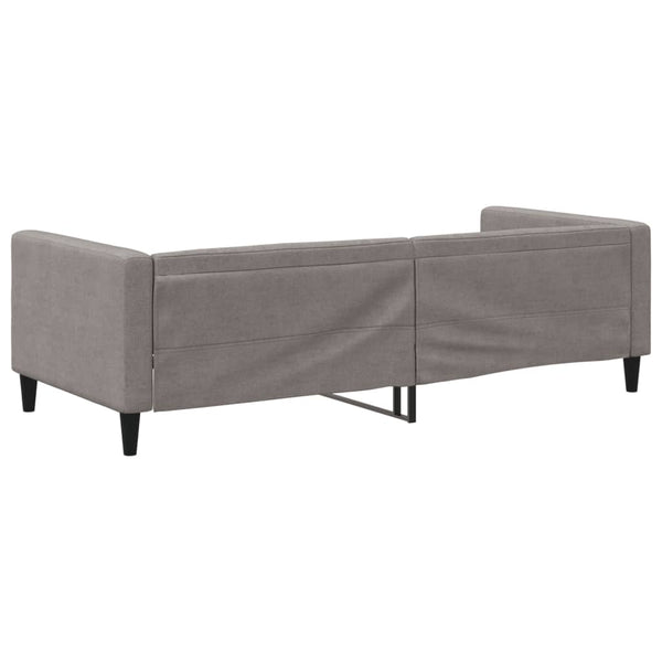Tagesbett Taupe Stoff 90x200 cm