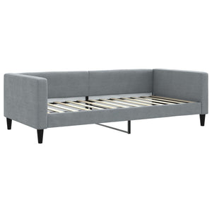 Tagesbett Hellgrau Stoff 100x200 cm