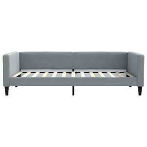 Tagesbett Hellgrau Stoff 100x200 cm