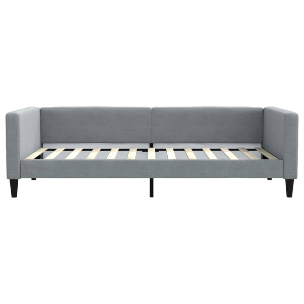 Tagesbett Hellgrau Stoff 100x200 cm