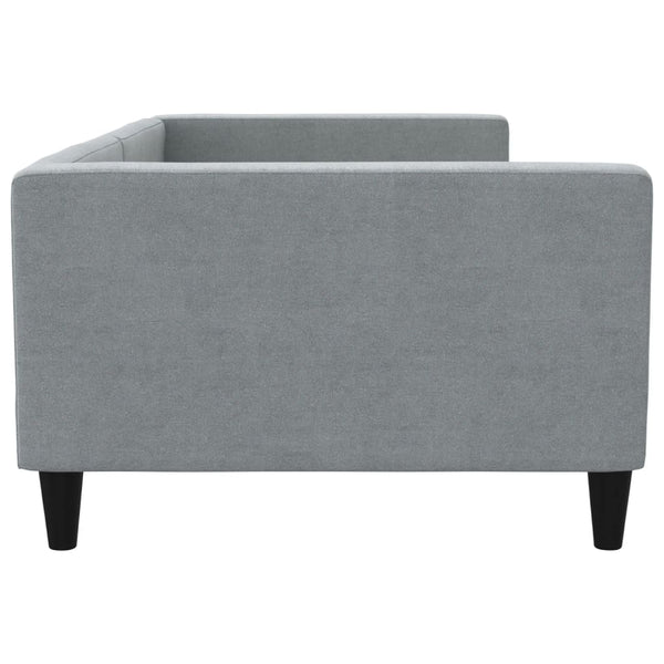Tagesbett Hellgrau Stoff 100x200 cm