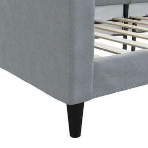 Tagesbett Hellgrau Stoff 100x200 cm