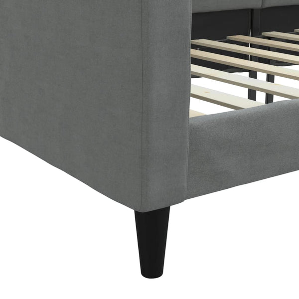 Tagesbett Dunkelgrau 100x200 cm