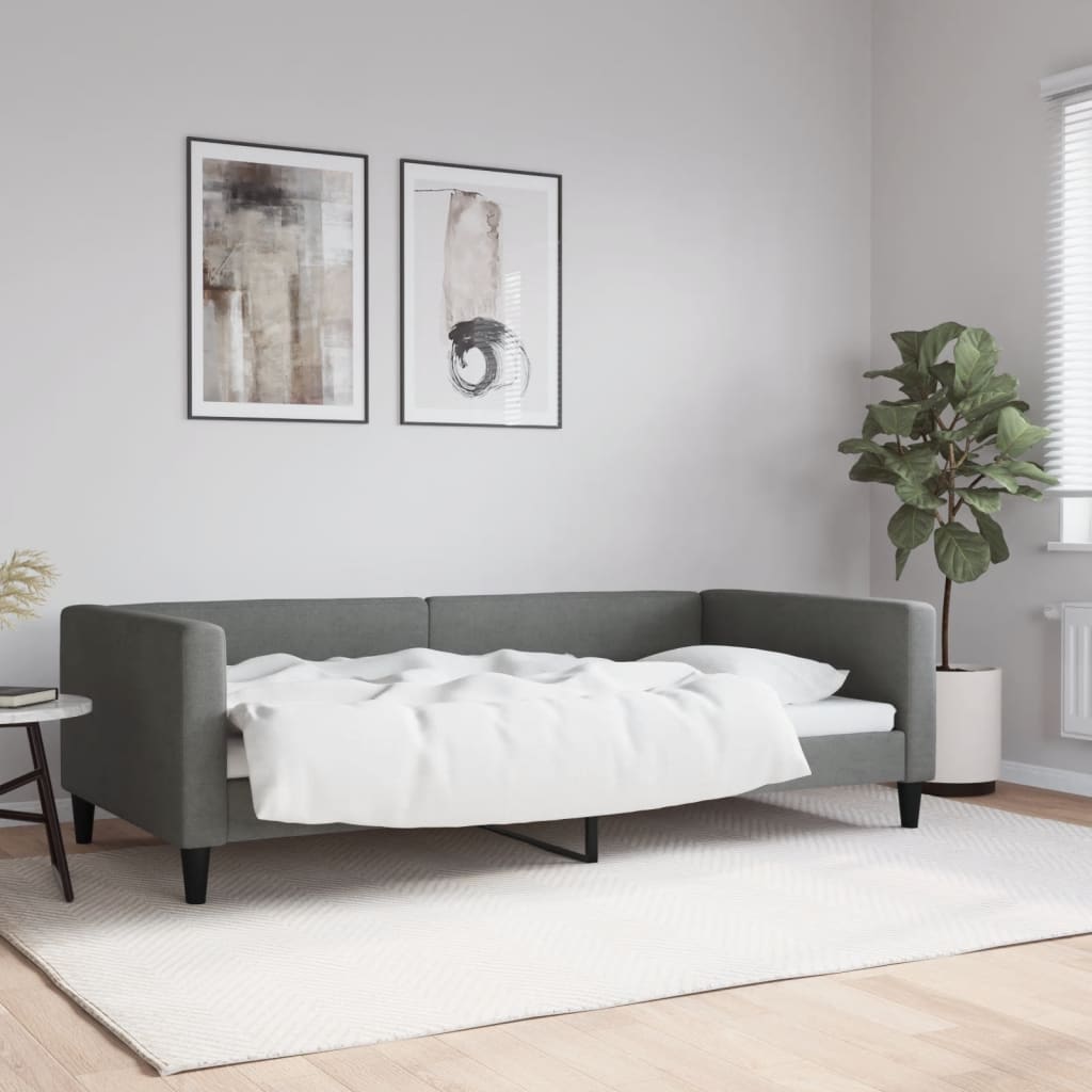 Tagesbett Dunkelgrau 100x200 cm