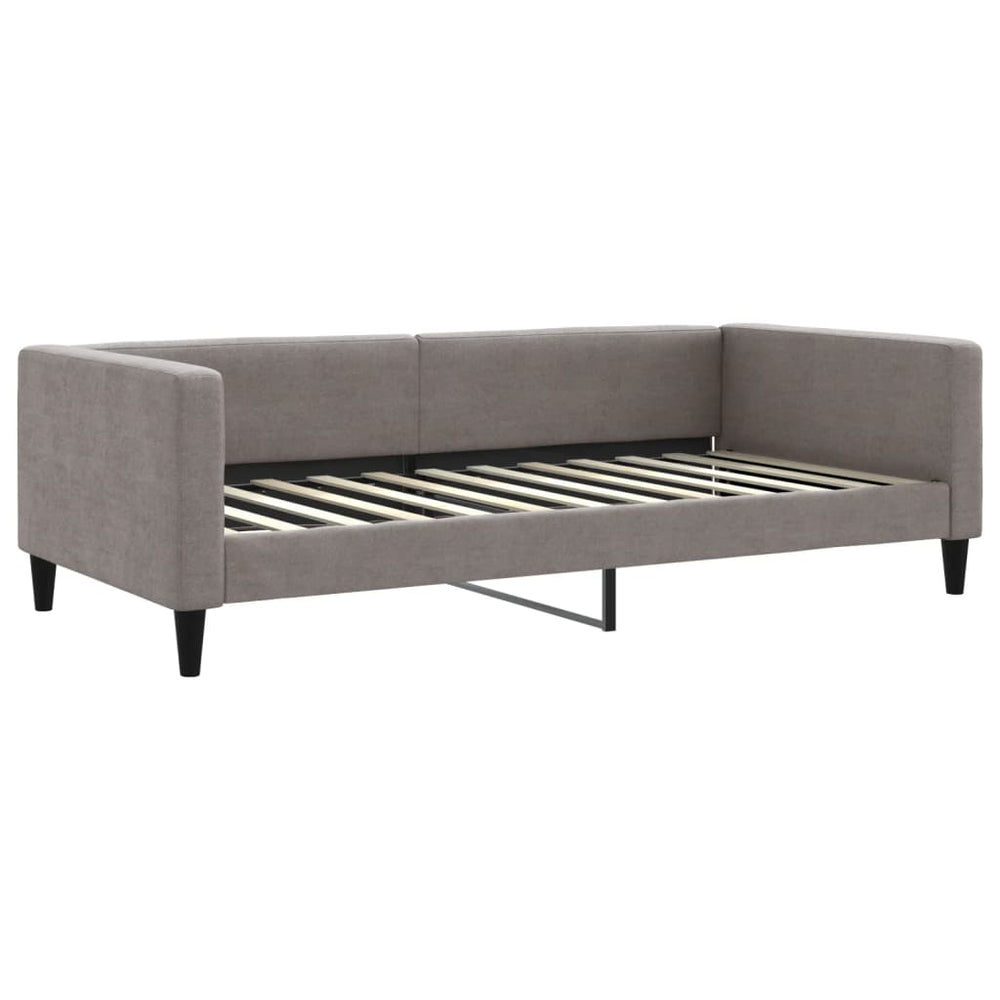 Tagesbett Taupe Stoff 100x200 cm