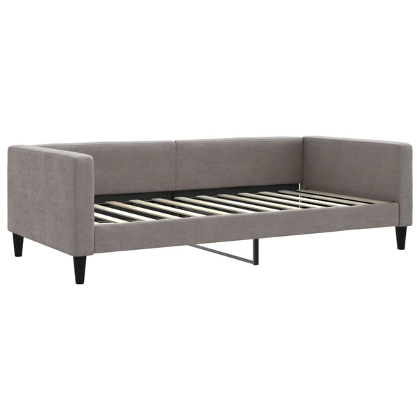 Tagesbett Taupe Stoff 100x200 cm