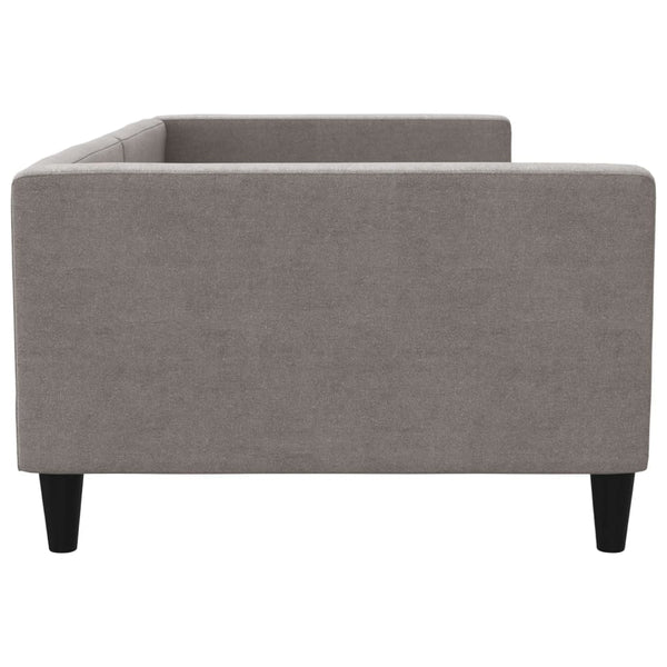 Tagesbett Taupe Stoff 100x200 cm