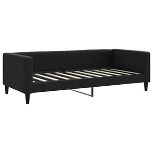 Schwarzes Tagesbett 90x190 cm Stoff