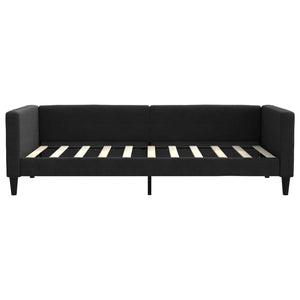 Schwarzes Tagesbett 90x190 cm Stoff