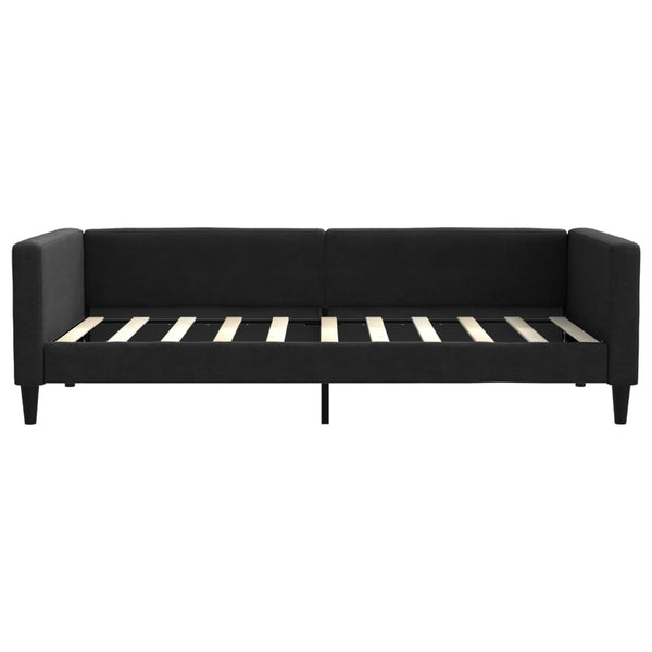 Schwarzes Tagesbett 90x190 cm Stoff