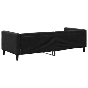 Schwarzes Tagesbett 90x190 cm Stoff