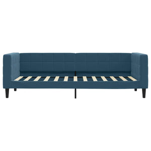 Blaues Tagesbett Samt 80x200 cm