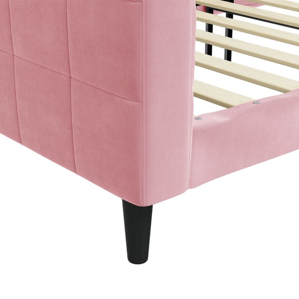 Tagesbett Rosa Samt 80x200 cm