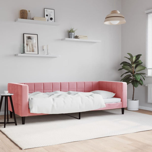 Tagesbett Rosa Samt 80x200 cm