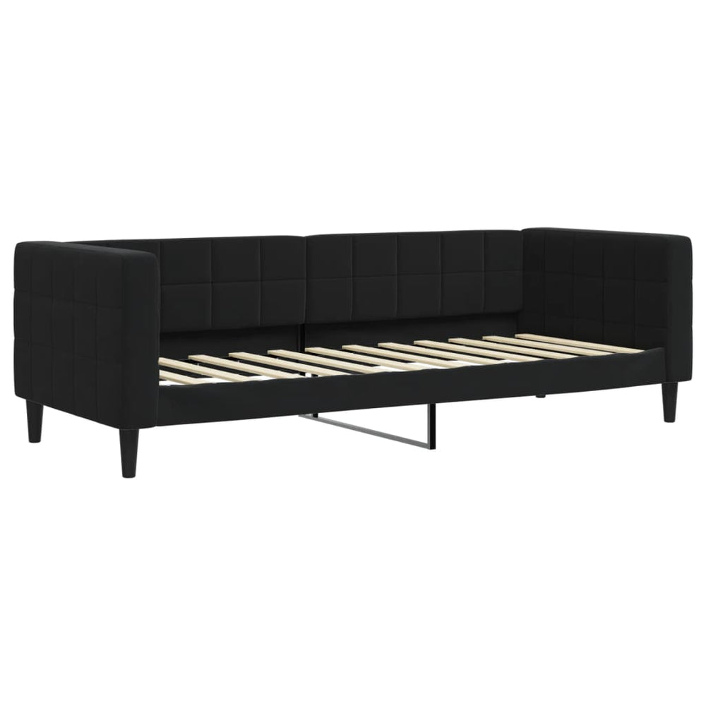 Schwarzes Tagesbett Samt 80x200 cm