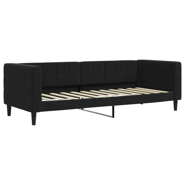 Schwarzes Tagesbett Samt 80x200 cm