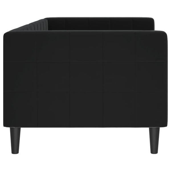 Schwarzes Tagesbett Samt 80x200 cm