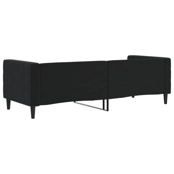 Schwarzes Tagesbett Samt 80x200 cm
