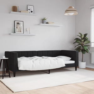 Schwarzes Tagesbett Samt 80x200 cm