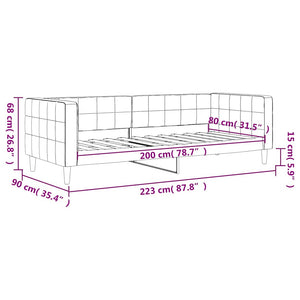 Gelbes Tagesbett Samt 80x200 cm