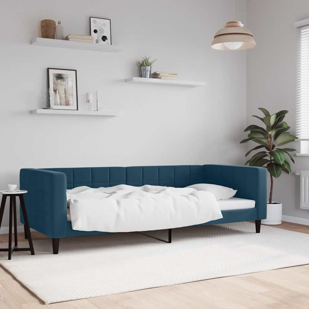 Blaues Tagesbett 90x200 cm Samt