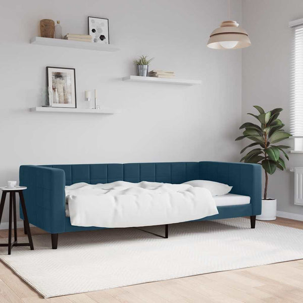Blaues Tagesbett 90x200 cm Samt