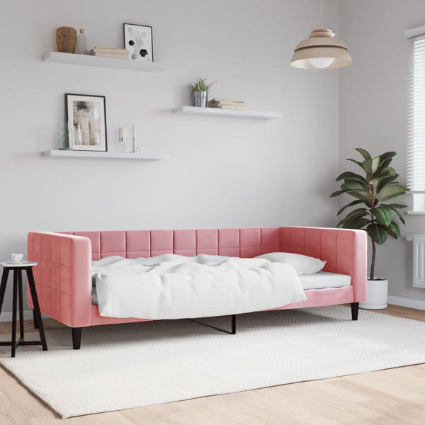 Tagesbett Rosa Samt 90x200 cm