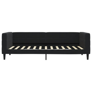 Schwarzes Tagesbett Samt 90x200 cm