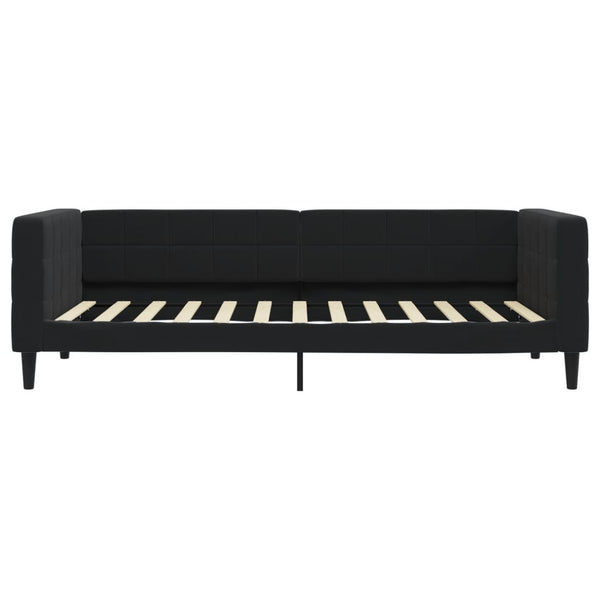Schwarzes Tagesbett Samt 90x200 cm