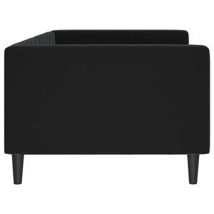Schwarzes Tagesbett Samt 90x200 cm