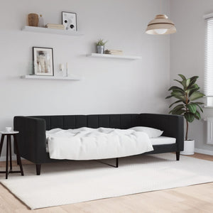 Schwarzes Tagesbett Samt 90x200 cm